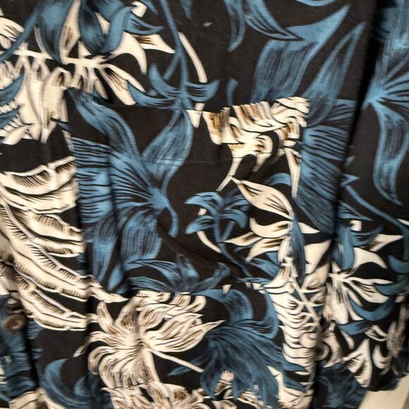 Vintage Ocean Current Hawaiian Shirt Mens Size L Tropical Floral Leaf Button Up - Picture 5 of 12